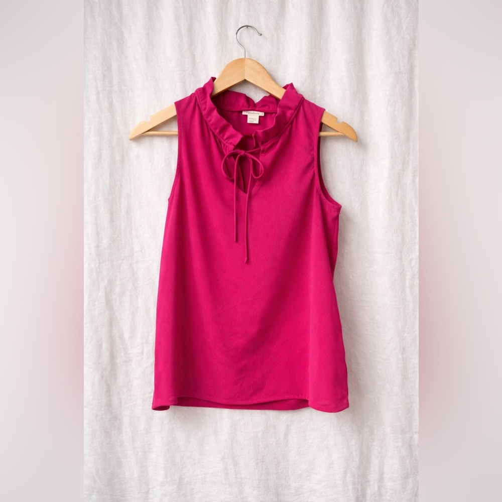 J. Crew Sleeveless Blouse with Bow Accent - Size 0